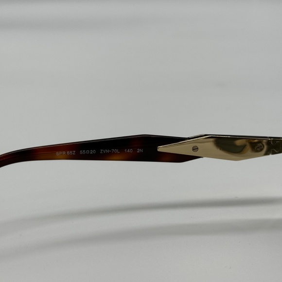 NEW SPR 65Z ZVN70L PRADA GOLD GREEN PR65ZS ZVN70L OVAL UNISEX SUNGLASSES - Picture 12 of 14